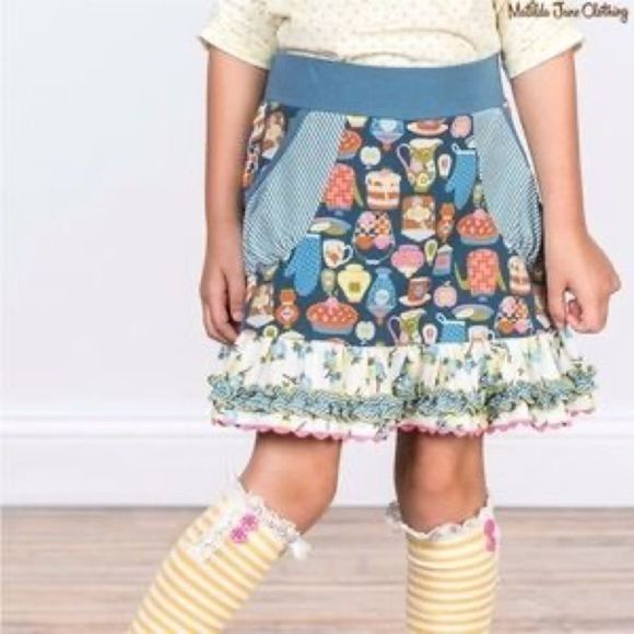 Matilda Jane Other - Matilda Jane Flair for the Dramatic Skirt Skort Ruffle Pockets Tea Party Girls 6